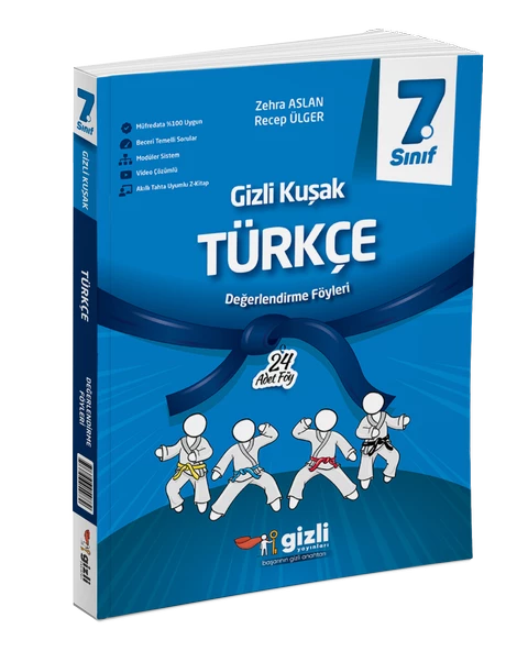 GİZLİ YAYINLARI 7. SINIF TÜRKÇE GİZLİ KUŞAK DEĞERLENDİRME FÖYLERİ