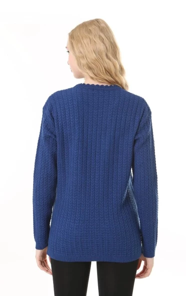 Kadın Saç Örmeli Anne Triko Kışlık Yün kazak - Resim 3