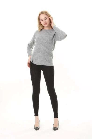 Kadın Saç Örmeli Anne Triko Kışlık Yün kazak - Resim 11