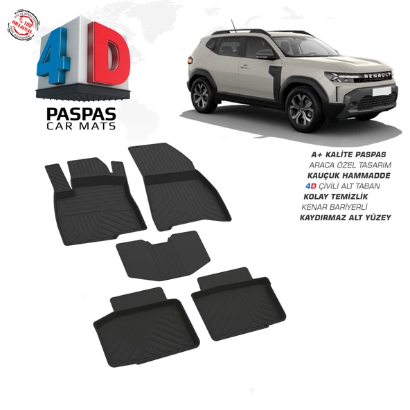 Renault Duster 4x4 4D Havuzlu Paspas 2024 Model ve Sonrası ürün görseli 1