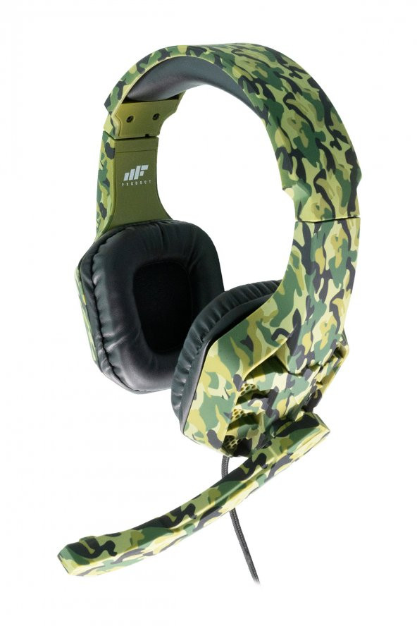 MF Product Strike 0541 Kablolu Kulak Üstü Kamuflajlı Gaming Kulaklık Yeşil