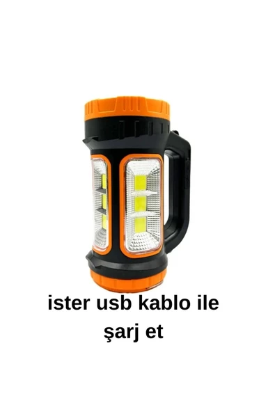 3w 15w Solar Şarjlı Led El Feneri Işıldak Projektör Kamp Avcı Feneri - 6