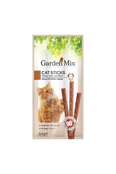 Garden Mix Dana Etli Kedi Stick Ödülü 3 Adet 5 Gr ürün görseli