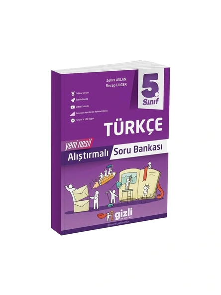 Gizli Yayınları 5. Sınıf Türkçe Alıştırmalı Soru Bankası
