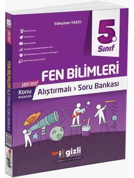 Gizli Yayınları 5. Sınıf Fen Bilimleri Konu Anlatımlı Alıştırmalı Soru Bankası