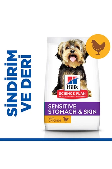 Hill’s Scıence Plan Adult Small & Mini Sensitive Stomach & Skin Küçük Irk Tavuklu Yetişkin Köpek Mam