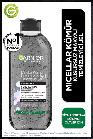 Garnier Micellar Makyaj Temizleyici Jel Kusursuz Kömür 400 ml