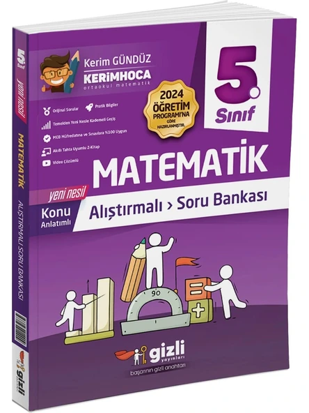 Gizli Yayınları 5. Sınıf Matematik Alıştırmalı Soru Bankası Yeni ürün görseli