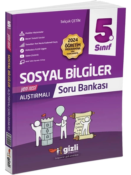 Gizli Yayınları 5. Sınıf Sosyal Bilgiler Alıştırmalı Soru Bankası