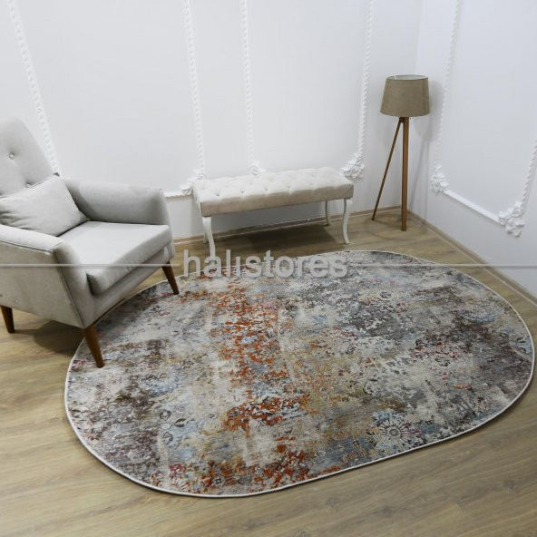 Modern Renkli Oval Halı 7/25 9022  Çok Renkli 200 x 290 - 2