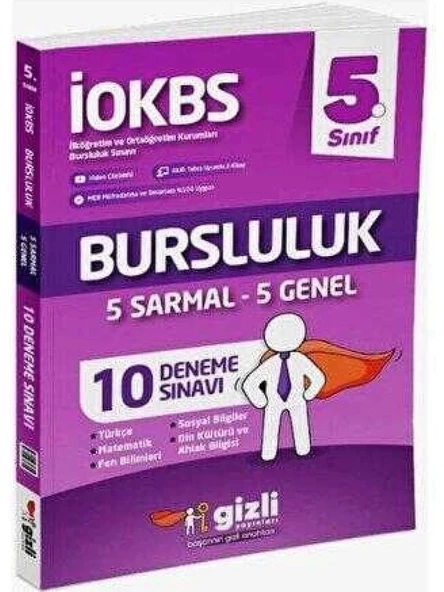 Gizli Yayınları 5. Sınıf İOKBS Bursluluk 10 Deneme Sınavı