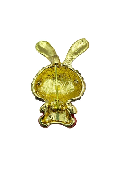 Kristal Tavşan Broş - Resim 4