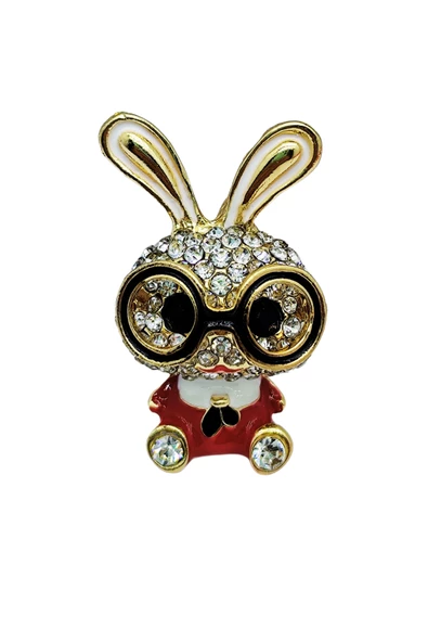 Kristal Tavşan Broş - Resim 3