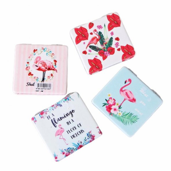 Flamingo Işıklı Biblo Flamingo Puf Yastık Flamingo Cep Aynası - 5