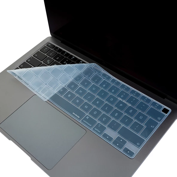 Macbook Air M1 13inç Klavye Koruyucu Kılıf TouchID'li (UK-EU İngilizce) A2337 A2179 ile Uyumlu - 3