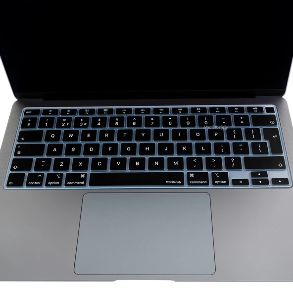 Macbook Air M1 13inç Klavye Koruyucu Kılıf TouchID'li (UK-EU İngilizce) A2337 A2179 ile Uyumlu - 4