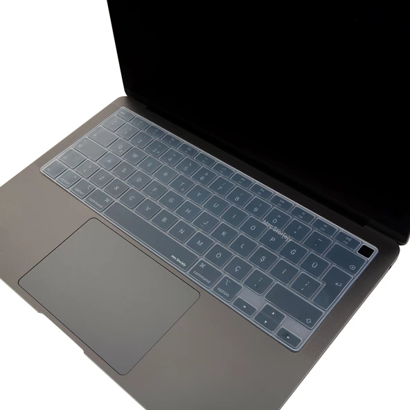 Macbook Air M1 13inç Klavye Koruyucu Kılıf TouchID'li (UK-EU İngilizce) A2337 A2179 ile Uyumlu - 7