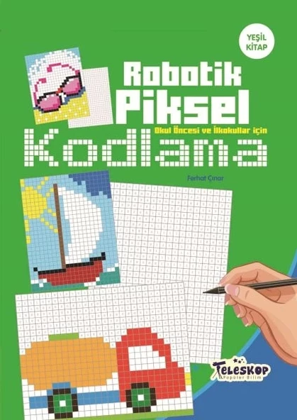 Robotik Piksel Kodlama Yeşil Kitap ürün görseli