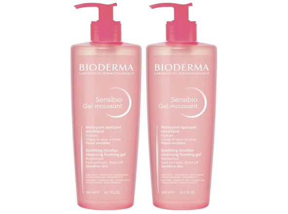 Bioderma Sensibio Gel Moussant Foaming Gel 500 ml 2 ADET  PUANSIZ