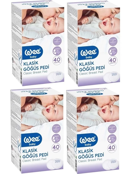 Wee Baby Klasik Göğüs Pedi (30+10'lu) 160 Adet (4pk*40)