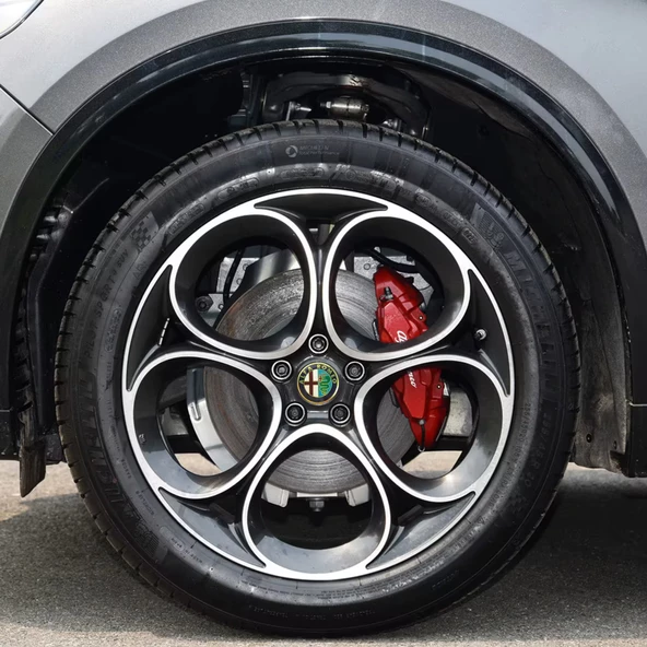 ALFA ROMEO ÖN ARKA LOGO 1 TAKIM JANT LOGO 1 ADET DİREKSİYON LOGO TAKIMI (GOLD-YEŞİL) - 3