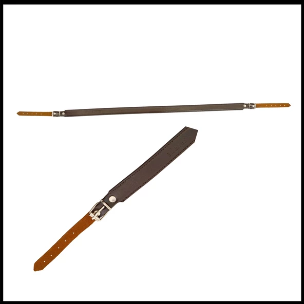 Uyguna-Yakala Deri - Kahve Tüfek Askı Kayışı -041-K