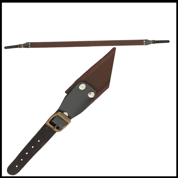 Uyguna-Yakala 4 cm Kolon - Kahve Tüfek Askı Kayışı-042-K