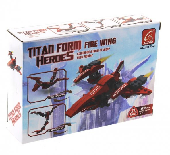 Ausini Titan Uzaylı Savaşçı -4 Fire Wing 69 Parça - 2