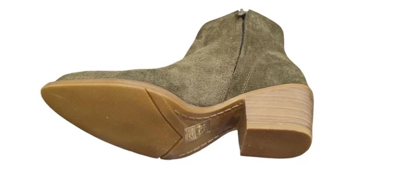 MAMMAMİA D24KB-1720 TOPUKLU SÜET DERİ WESTERN KADIN BOT - Resim 11