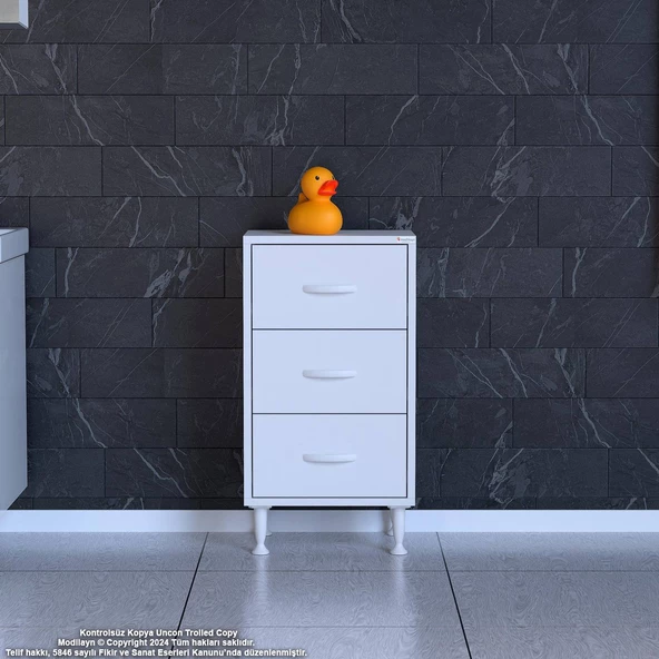 Modilayn SÖKE 3'lü Çekmece Banyo Dolabı 50x75x32,5 cm’ lik Çok Yönlü Çekmecelerle Daha Düzenli - 3