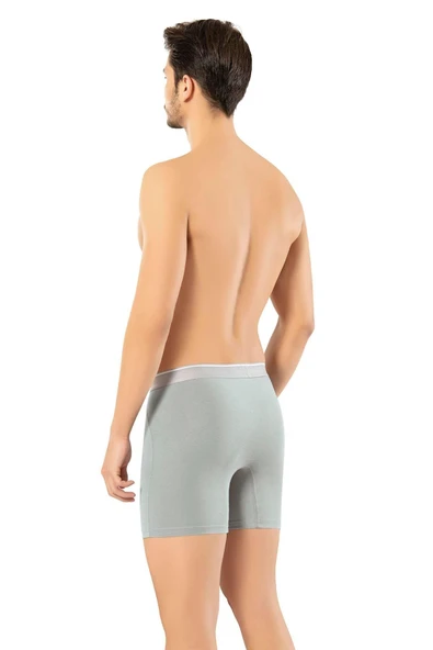 Erdem Erkek Pamuk Elastan Uzun Boxer 1470 - 6 Adet  XL Siyah - Resim 5