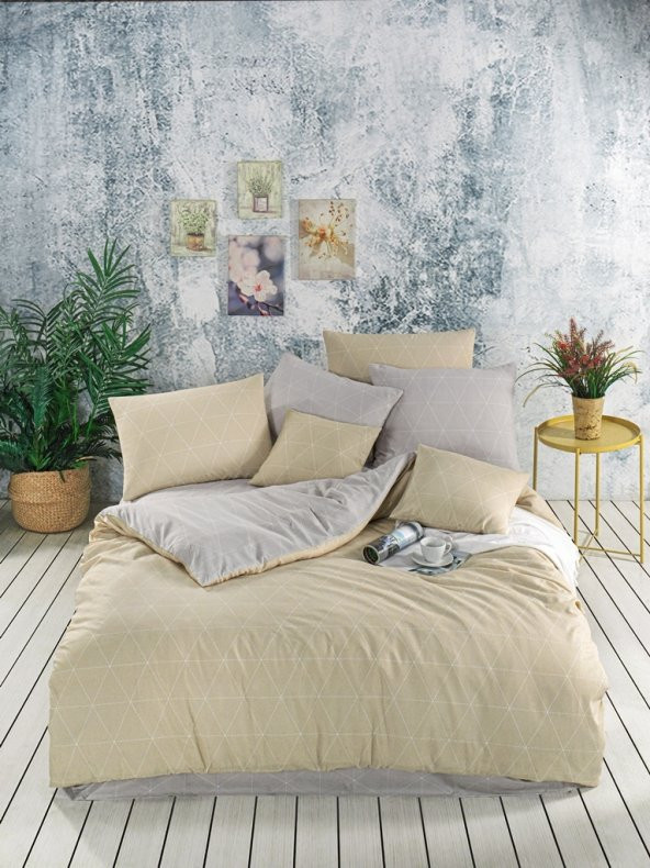 BEGENALHOME Pamuklu Kahve Dream Nevresim Takımı Çift Kişilik