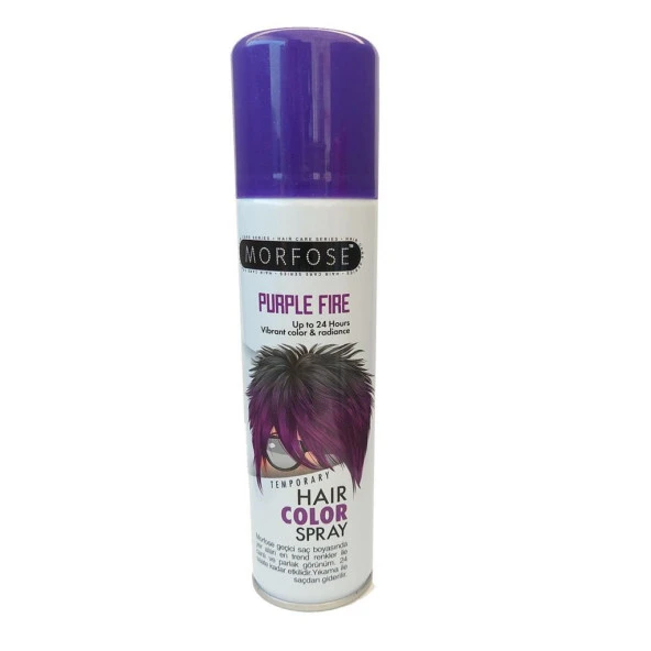 Morfose Hair Color Spray 150Ml Purple Fire Renkli Saç Spreyi