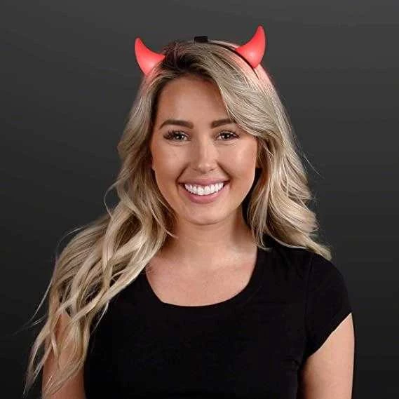 3 ADET IŞIKLI YILBAŞI TAÇI IŞIKLI ŞEYTAN BOYNUZU IŞIKLI ŞEYTAN TAÇI YILBAŞI PARTİ TAÇI NOEL IŞIKLARI - Resim 2