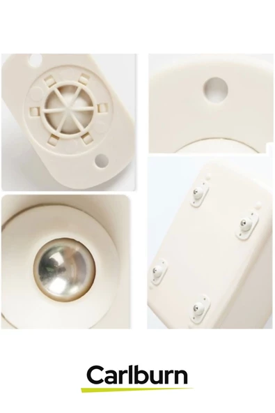 Özel Üretim 360 Derece Küçük Döner Tekerlekli Yapışkanlı Mobilya Eşya Kaydırma Taşıma Aparatı 8 Adet - 4