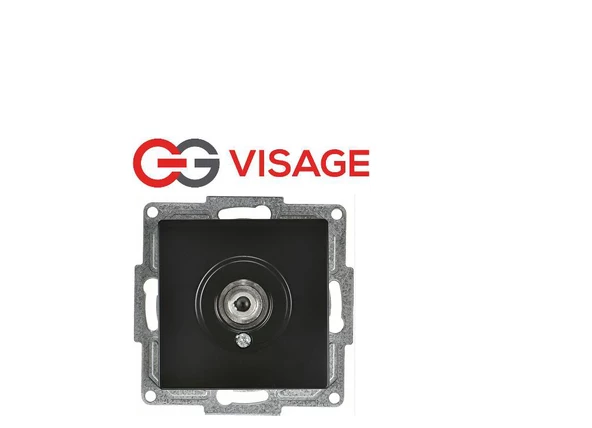 Günsan Visage Ambiance Metalik Siyah Tv Prizi (Geçişli-Sonlu) Çerçevesiz