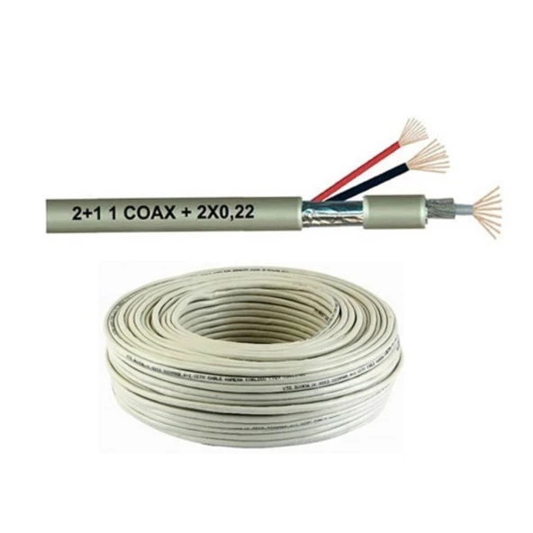 Cctv 4+1 4x0.22mm Kamera Kablosu 1 MT Fiyatı