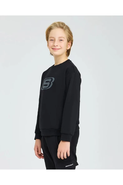 Skechers SK232065-001 B Essential Crew Neck Erkek Çocuk Sweatshirt - 3