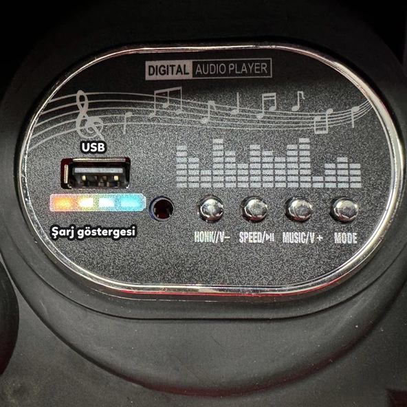 Raptor 12V Akülü Jeep Siyah Uzaktan Kumandalı Çocuk Arabası - 8