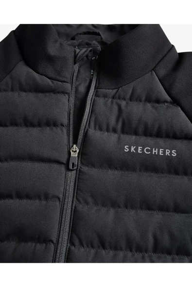 Skechers S242160-001 M Outerwear Casual Comfort Padded Erkek Spor Mont - 6