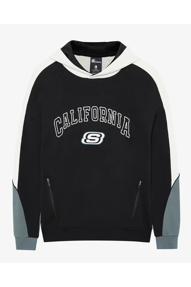 Skechers S242090-001 M Lw Fleece Regular Hoodie Erkek Sweatshirt - 5