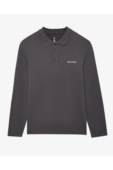 Skechers S242198-003 M Polo Casual Comfort Long Sleeve Polo Erkek Polo Tişört - 3