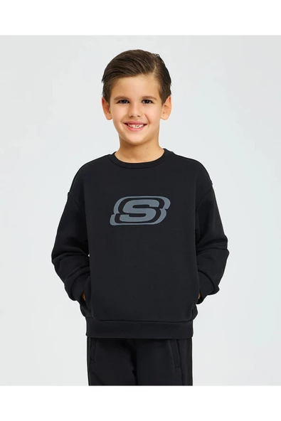 Skechers SK232065-001 B Essential Crew Neck Erkek Çocuk Sweatshirt - 5