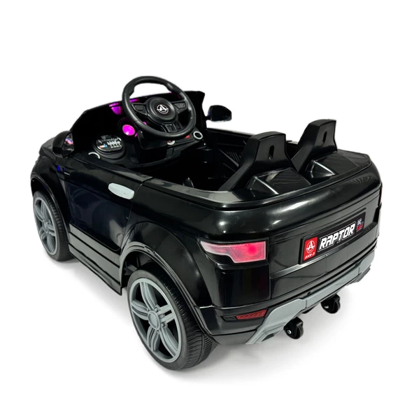 Raptor 12V Akülü Jeep Siyah Uzaktan Kumandalı Çocuk Arabası - 5