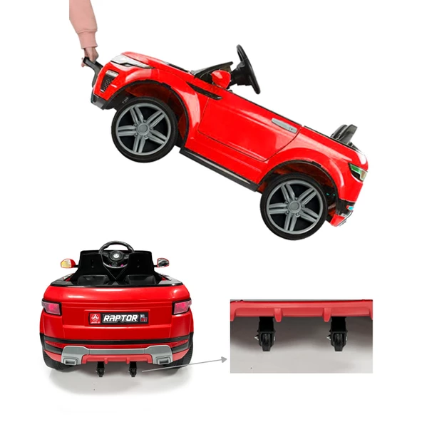 Raptor 12V Akülü Jeep Siyah Uzaktan Kumandalı Çocuk Arabası - 7