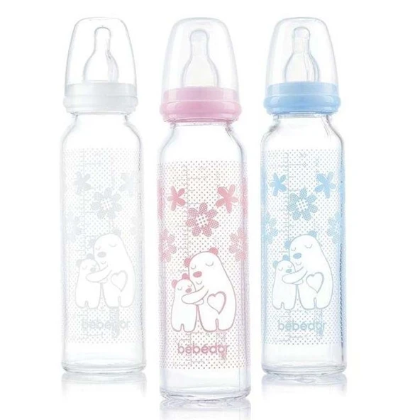 Bebedor Isıya Direnç/Dayanıklı Cam Biberon 250ML (Kod:41302) Seçenekli - 1