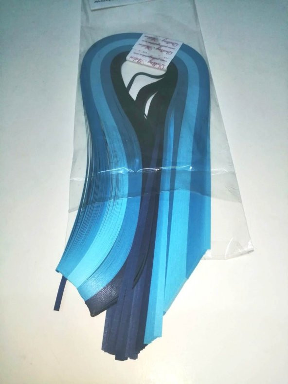 Okyanus Serisi 4 Farklı Ton Mavi Renkli 200 Adetli Quilling Kağıdı 3mm - 2