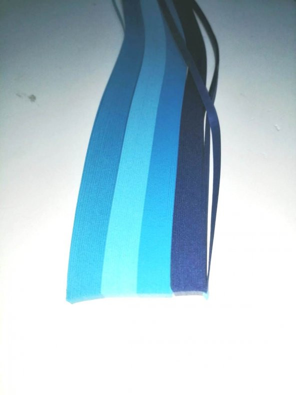 Okyanus Serisi 4 Farklı Ton Mavi Renkli 200 Adetli Quilling Kağıdı 3mm - 3