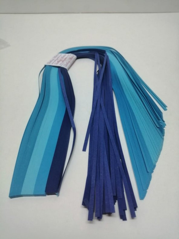 Okyanus Serisi 4 Farklı Ton Mavi Renkli 200 Adetli Quilling Kağıdı 3mm - 4