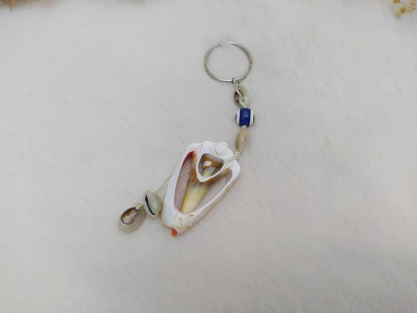 Anahtarlık Deniz Kabuğu Nazar Boncuklu Anahtarlık Çanta Süsü - 3